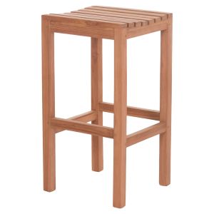 Bar stool Nikol Hm18109 teak wood in natural color 40x40x77 cm.