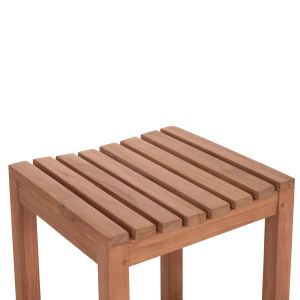 Bar stool Nikol Hm18109 teak wood in natural color 40x40x77 cm.