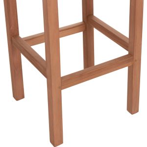 Bar stool Nikol Hm18109 teak wood in natural color 40x40x77 cm.