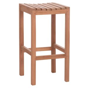 Bar stool Nikol Hm18109 teak wood in natural color 40x40x77 cm.