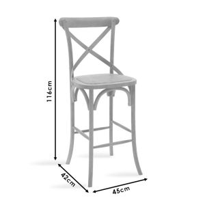 Bar stool Reid walnut color