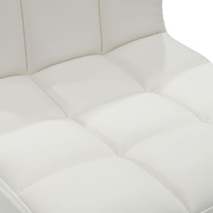 Бар стол Remina с регулируема височина бяла хромирана основа 44x44x112cm