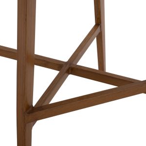 Bar stool Ricko Hm5781.11 brown aluminum frame - dark gray ribbon with rope 56x59x102 cm.