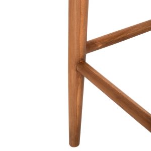 Бар стол Rosco Hm6134 тиково дърво в натурал-виро въже в бежово 47x52x100hcm.