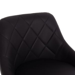 Бар стол Rose Hm204.21 хромирана основа и черен Pu 48x45x105hcm.
