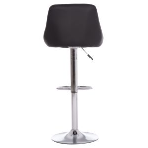 Бар стол Rose Hm204.21 хромирана основа и черен Pu 48x45x105hcm.