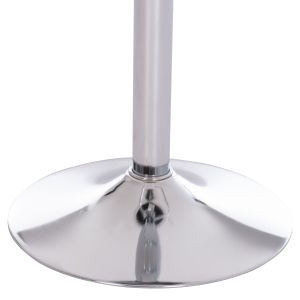 Бар стол Rose Hm204.22 с хромирана основа и и бял Pu 48x45x105hcm.