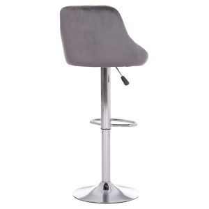 Бар стол Rose Hm204.41 хромирана основа и окачване и сиво кадифе 48x45x105всм.