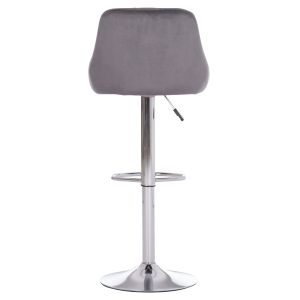 Бар стол Rose Hm204.41 хромирана основа и окачване и сиво кадифе 48x45x105всм.