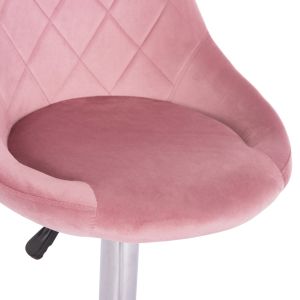 Бар стол Rose Hm204.42 хромирана основа и окачване и прашно розово кадифе 48x45x105всм.