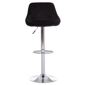 Бар стол Rose Hm204.44 хромирана основа и окачване и черно кадифе 48x45x105всм.