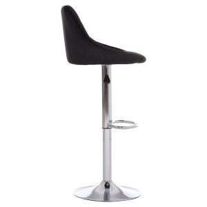 Бар стол Rose Hm204.44 хромирана основа и окачване и черно кадифе 48x45x105всм.