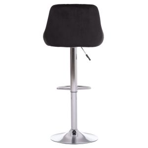 Бар стол Rose Hm204.44 хромирана основа и окачване и черно кадифе 48x45x105всм.