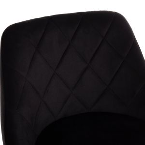 Бар стол Rose Hm204.44 хромирана основа и окачване и черно кадифе 48x45x105всм.