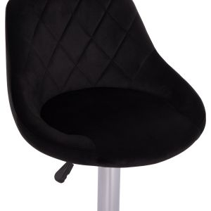 Бар стол Rose Hm204.44 хромирана основа и окачване и черно кадифе 48x45x105всм.