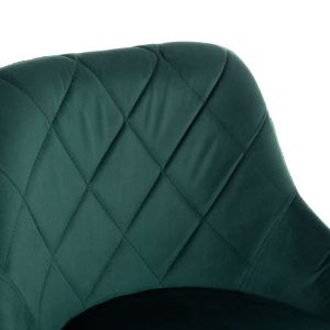 Бар стол Rose Hm204.46 хромирана основа и окачване и кипаросово зелено кадифе 48x45x105всм.
