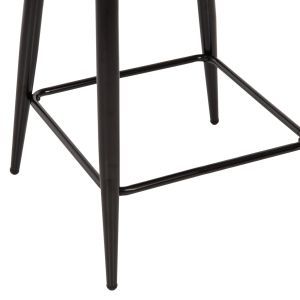 Bar stool Sarky boucle ecru and black metal legs Hm8586,02 55x62x105cm