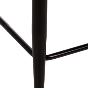 Bar stool Sarky gray bouclé and black metal legs Hm8586,01 55x62x105cm