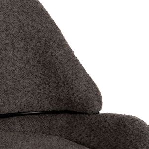 Bar stool Sarky gray bouclé and black metal legs Hm8586,01 55x62x105cm