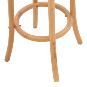 Bar stool Serzo beech and rattan in natural color 36x71cm