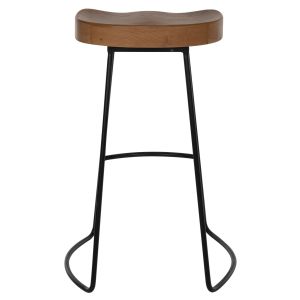 Toon wooden bar stool in natural black Hm9333,01