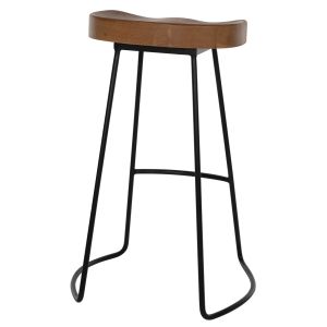 Toon wooden bar stool in natural black Hm9333,01