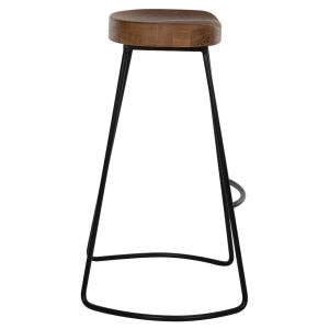 Toon wooden bar stool in natural black Hm9333,01