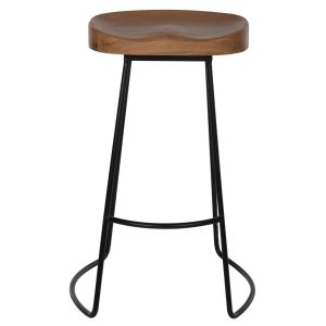 Toon wooden bar stool in natural black Hm9333,01