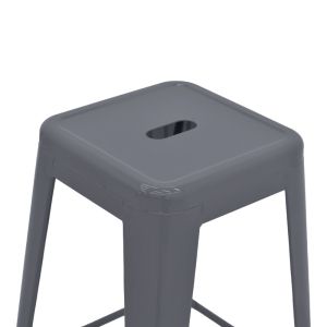 Бар стол Utopia метал в антрацитен цвят 42x42x76см