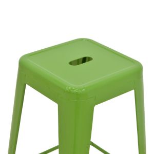 Бар стол Utopia метал в зелен цвят 42x42x76см