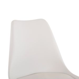 Bar stool Vegas Hm8000,21 medium height white polypropylene natural oak wood 47x58x103cm