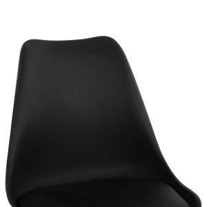 Bar stool Vegas Hm8000,22 medium height black polypropylene natural oak wood 47x58x103cm