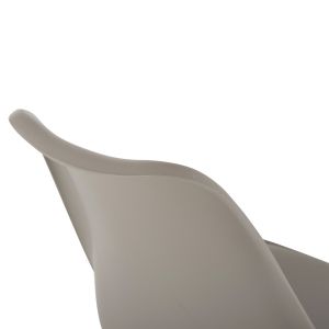 Bar stool Vegas Hm8000,30 gray polypropylene - natural oak wood 47x58x107cm