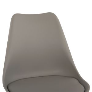 Bar stool Vegas Hm8000,40 medium height gray polypropylene natural oak wood 47x58x103cm