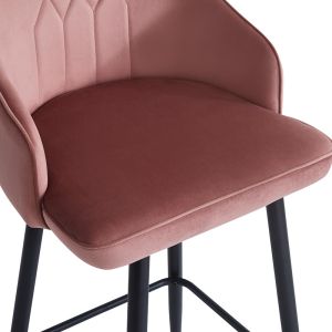 Бар стол Velva Velvet в цвят гнила ябълка 49x63x102см