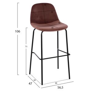 Vincent Celina bar stool rose ash Hm8579.12