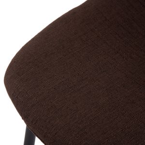 Бар стол Vincent Hm8579.23 кафяв плат-метална черна рамка 47x46x104hcm.
