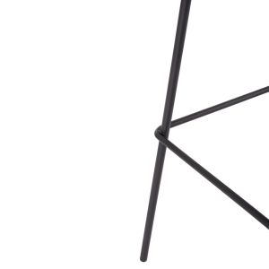 Бар стол Vincent Hm8579.23 кафяв плат-метална черна рамка 47x46x104hcm.