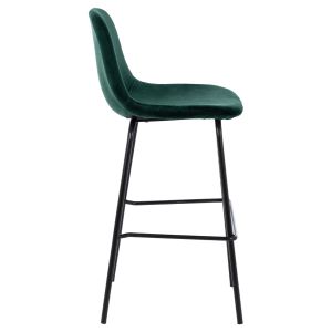 Bar stool Vincent in Celina green with metal legs Hm9298,13