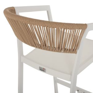 Bar chair aluminum and rattan 56x58x105hcmhm5892,02