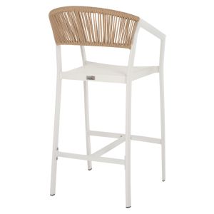 Bar chair aluminum and rattan 56x58x105hcmhm5892,02