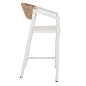 Bar chair aluminum and rattan 56x58x105hcmhm5892,02