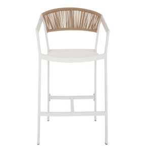 Bar chair aluminum and rattan 56x58x105hcmhm5892,02