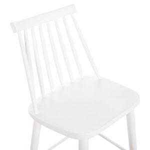 Бар стол висока седалка Vanessa бял Pp и бели метални крака 47x48,5x107hcm Hm8459