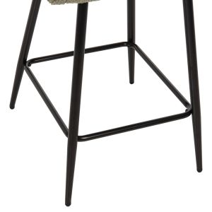 Bar stool green fabric with black metal legs Strike Hm8592,03 50x50x94,5cm