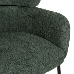 Bar stool green boucle and metal legs Wolf Hm8584,03 56x56x96cm