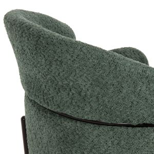 Bar stool green boucle and metal legs Wolf Hm8584,03 56x56x96cm