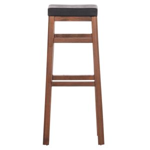 Bar stool brown, black square, Hm8069, 30x34x82h cm.