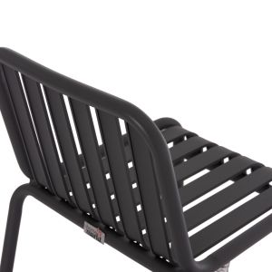 Aluminum bar stool Rachel Hm6341.01 gray color 47x56.5x98.5cm.
