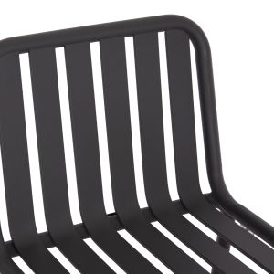 Aluminum bar stool Rachel Hm6341.01 gray color 47x56.5x98.5cm.